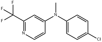 N-(4-CHLOROPHENYL)-N-METHYL-2-(TRIFLUOROMETHYL)-4-PYRIDINAMINE 结构式