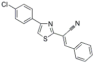 2-[4-(4-CHLOROPHENYL)-1,3-THIAZOL-2-YL]-3-PHENYLACRYLONITRILE 结构式