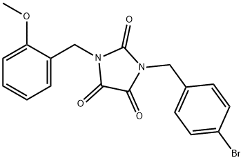 1-(4-BROMOBENZYL)-3-(2-METHOXYBENZYL)-1H-IMIDAZOLE-2,4,5(3H)-TRIONE 结构式