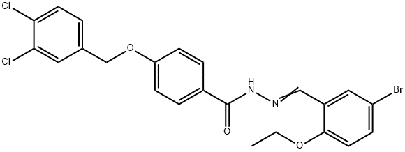 N'-[(E)-(5-BROMO-2-ETHOXYPHENYL)METHYLIDENE]-4-[(3,4-DICHLOROBENZYL)OXY]BENZENECARBOHYDRAZIDE 结构式