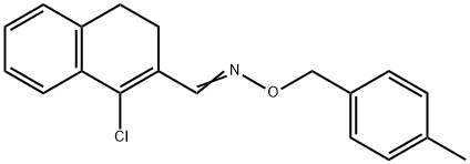 1-CHLORO-3,4-DIHYDRO-2-NAPHTHALENECARBALDEHYDE O-(4-METHYLBENZYL)OXIME 结构式