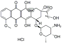 [14-14C]DOXORUBICIN HYDROCHLORIDE 结构式
