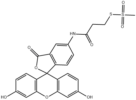 2-[(5-FLUORESCEINYL)AMINOCARBONYL]ETHYL METHANETHIOSULFONATE 结构式