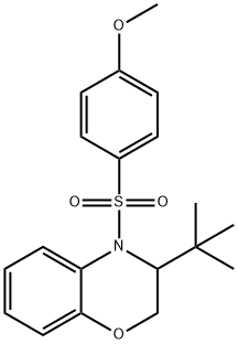 3-(TERT-BUTYL)-4-[(4-METHOXYPHENYL)SULFONYL]-3,4-DIHYDRO-2H-1,4-BENZOXAZINE 结构式