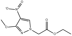 2-(3-甲氧基-4-硝基-1H-吡唑-1-基)乙酸乙酯 结构式