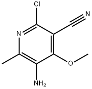 5-氨基-2-氯-4-甲氧基-6-甲基烟腈 结构式
