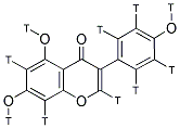 4',5,7-TRIHYDROXYISOFLAVONE, [3H(G)] 结构式