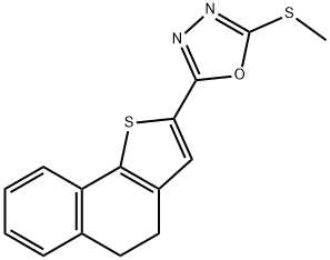 2-(4,5-DIHYDRONAPHTHO[1,2-B]THIOPHEN-2-YL)-5-(METHYLSULFANYL)-1,3,4-OXADIAZOLE 结构式