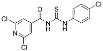 N-(4-CHLOROPHENYL)-N'-(2,6-DICHLOROISONICOTINOYL)THIOUREA 结构式