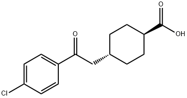 TRANS-4-[2-(4-CHLOROPHENYL)-2-OXOETHYL]CYCLOHEXANE-1-CARBOXYLIC ACID 结构式