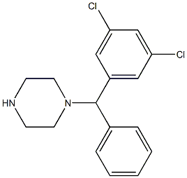 1-((3,5-二氯苯基)(苯基)甲基)哌嗪 结构式