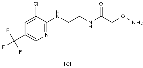 2-(AMINOOXY)-N-(2-{[3-CHLORO-5-(TRIFLUOROMETHYL)-2-PYRIDINYL]AMINO}ETHYL)ACETAMIDE HYDROCHLORIDE 结构式