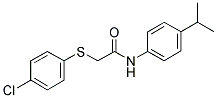 2-[(4-CHLOROPHENYL)SULFANYL]-N-(4-ISOPROPYLPHENYL)ACETAMIDE 结构式