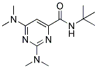 2,6-BIS(DIMETHYLAMINO)-N-TERT-BUTYLPYRIMIDINE-4-CARBOXAMIDE 结构式