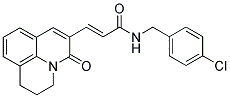 N-(4-CHLOROBENZYL)-3-(2,3-DIHYDRO-5-OXO-(1H,5H)-BENZO[IJ]QUINOLIZIN-6-YL)-(2E)-PROPENAMIDE 结构式