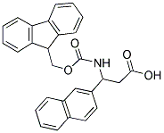 FMOC-(RS)-3-氨基-3-(2-萘基)-丙酸 结构式