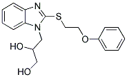 3-(2-[(2-PHENOXYETHYL)THIO]-1H-BENZIMIDAZOL-1-YL)PROPANE-1,2-DIOL 结构式