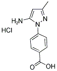 4-(5-氨基-3-甲基-吡唑-1-YL)-苯甲酸盐酸盐 结构式