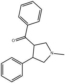 (1-METHYL-4-PHENYLTETRAHYDRO-1H-PYRROL-3-YL)(PHENYL)METHANONE 结构式