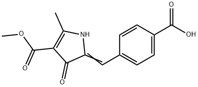 5-(4-CARBOXY-BENZYLIDENE)-2-METHYL-4-OXO-4,5-DIHYDRO-1H-PYRROLE-3-CARBOXYLIC ACID METHYL ESTER 结构式