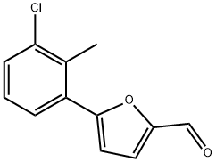 5-(3-氯-2-甲基-苯基)糠醛 结构式
