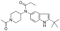 N-(1-ACETYLPIPERIDIN-4-YL)-N-(2-TERT-BUTYL-(1H)-INDOL-5-YL)PROPANAMIDE 结构式