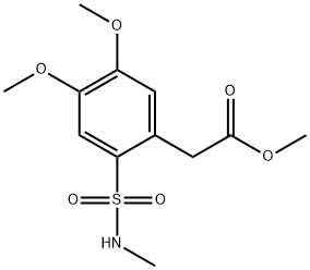 METHYL 2-(4,5-DIMETHOXY-2-[(METHYLAMINO)SULFONYL]PHENYL)ACETATE 结构式