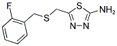 5-([(2-Fluorobenzyl)sulfanyl]methyl)-1,3,4-thiadiazol-2-amine 结构式
