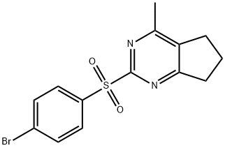 2-[(4-BROMOPHENYL)SULFONYL]-4-METHYL-6,7-DIHYDRO-5H-CYCLOPENTA[D]PYRIMIDINE 结构式