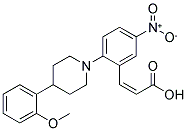 3-(2-[4-(2-METHOXYPHENYL)PIPERIDINO]-5-NITROPHENYL)ACRYLIC ACID 结构式