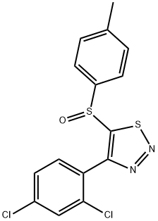 4-(2,4-DICHLOROPHENYL)-1,2,3-THIADIAZOL-5-YL 4-METHYLPHENYL SULFOXIDE 结构式