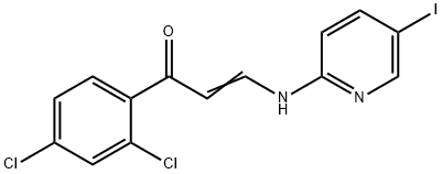 1-(2,4-DICHLOROPHENYL)-3-[(5-IODO-2-PYRIDINYL)AMINO]-2-PROPEN-1-ONE 结构式