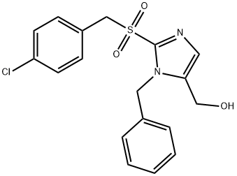 (1-BENZYL-2-[(4-CHLOROBENZYL)SULFONYL]-1H-IMIDAZOL-5-YL)METHANOL 结构式