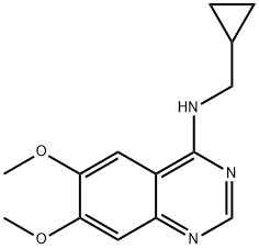 N-(CYCLOPROPYLMETHYL)-6,7-DIMETHOXY-4-QUINAZOLINAMINE 结构式