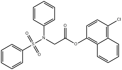 4-CHLORO-1-NAPHTHYL 2-[(PHENYLSULFONYL)ANILINO]ACETATE 结构式