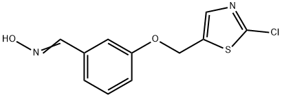 3-[(2-CHLORO-1,3-THIAZOL-5-YL)METHOXY]BENZENECARBALDEHYDE OXIME 结构式