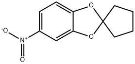 5-硝基螺[1,2-亚甲二氧基苯-2,1'-环戊烷] 结构式