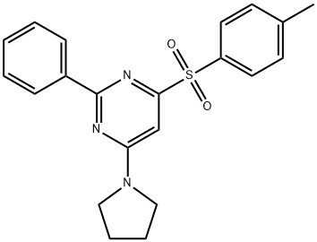 4-METHYLPHENYL 2-PHENYL-6-(1-PYRROLIDINYL)-4-PYRIMIDINYL SULFONE 结构式