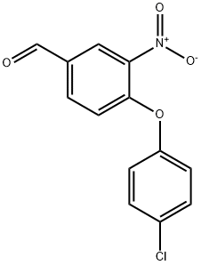 4-(4-CHLOROPHENOXY)-3-NITROBENZENECARBALDEHYDE 结构式