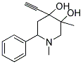 4-ETHYNYL-1,3-DIMETHYL-6-PHENYLPIPERIDINE-3,4-DIOL 结构式