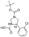 BOC-反式-4-(2-氯苯基)-吡咯烷-3羧酸 结构式