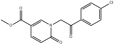 METHYL 1-[2-(4-CHLOROPHENYL)-2-OXOETHYL]-6-OXO-1,6-DIHYDRO-3-PYRIDINECARBOXYLATE 结构式