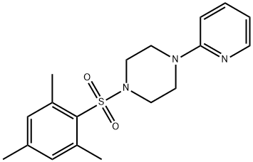 4-(2-PYRIDYL)-1-((2,4,6-TRIMETHYLPHENYL)SULFONYL)PIPERAZINE 结构式