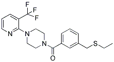 (3-[(ETHYLTHIO)METHYL]PHENYL)(4-[3-(TRIFLUOROMETHYL)PYRIDIN-2-YL]PIPERAZINO)METHANONE 结构式