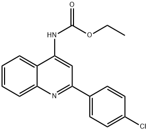 ETHYL N-[2-(4-CHLOROPHENYL)-4-QUINOLINYL]CARBAMATE 结构式