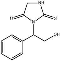 3-(2-羟基-1-苯基乙基)-2-硫氧咪唑烷-4-酮 结构式