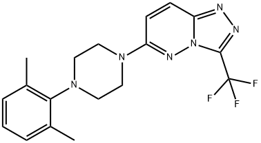 6-[4-(2,6-DIMETHYLPHENYL)PIPERAZINO]-3-(TRIFLUOROMETHYL)[1,2,4]TRIAZOLO[4,3-B]PYRIDAZINE 结构式
