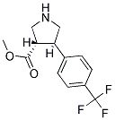 4-[4-(TRIFLUOROMETHYL)PHENYL]PYRROLIDINE-3-METHYLCARBOXYLATE 结构式