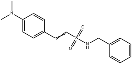 (E)-N-BENZYL-2-[4-(DIMETHYLAMINO)PHENYL]-1-ETHENESULFONAMIDE 结构式