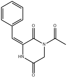 1-ACETYL-3-BENZYLIDENE-PIPERAZINE-2,5-DIONE 结构式